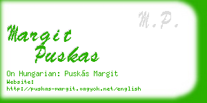 margit puskas business card