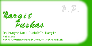 margit puskas business card